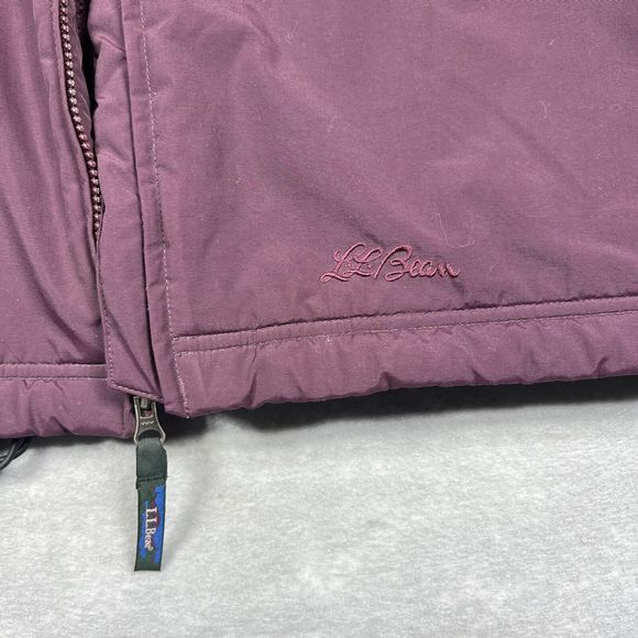 L.L. Bean Jacket Women's Size Large Purple Fleece Lined Full zip pockets - Picture 4 of 11